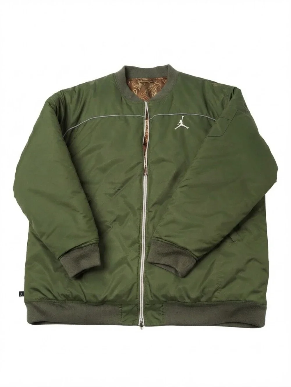 Vintage 2006 Nike Air Jordan Reversible Aviator Jacket Green/Brown Men's XXLT